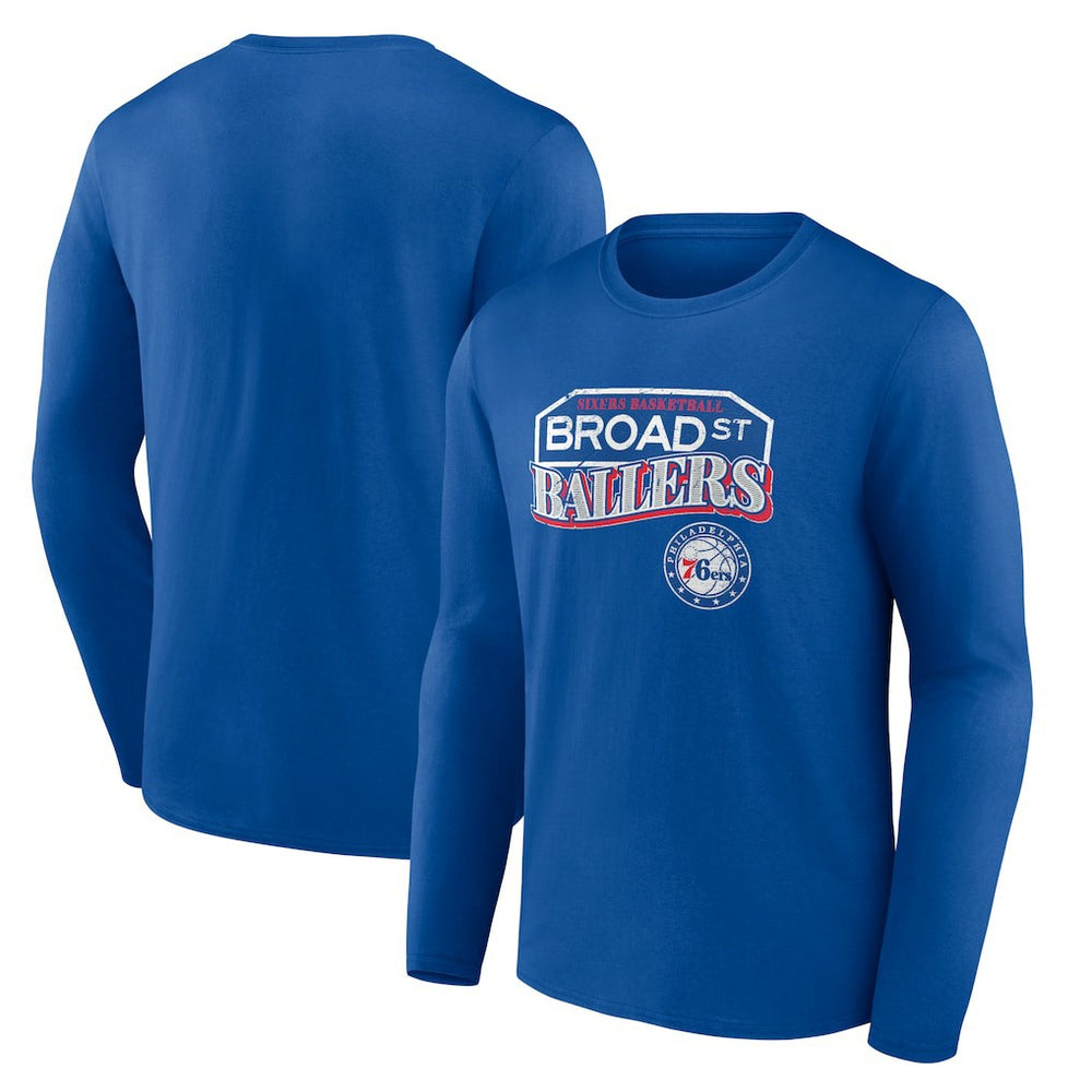 Philadelphia 76ers Pick & Roll Coverage Long Sleeve T-Shirt - Royal sale