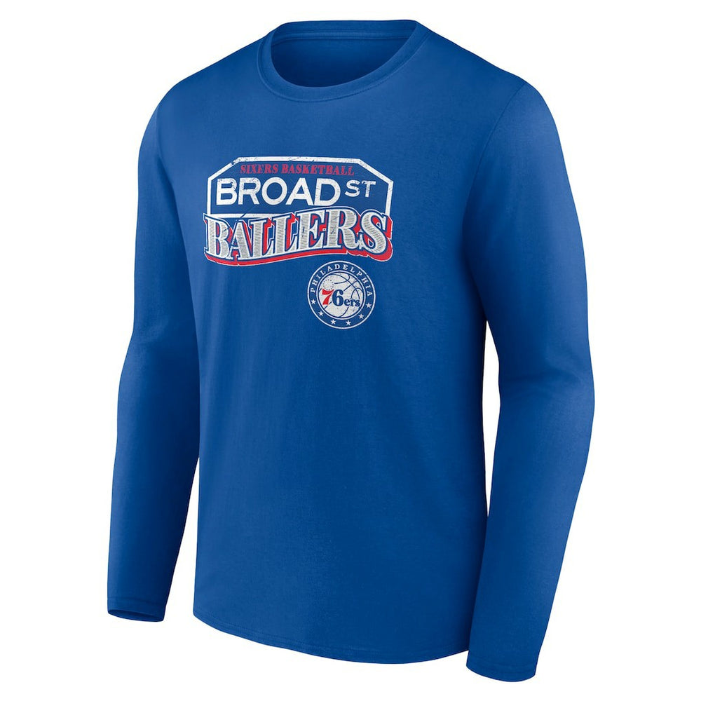 Philadelphia 76ers Pick & Roll Coverage Long Sleeve T-Shirt - Royal sale