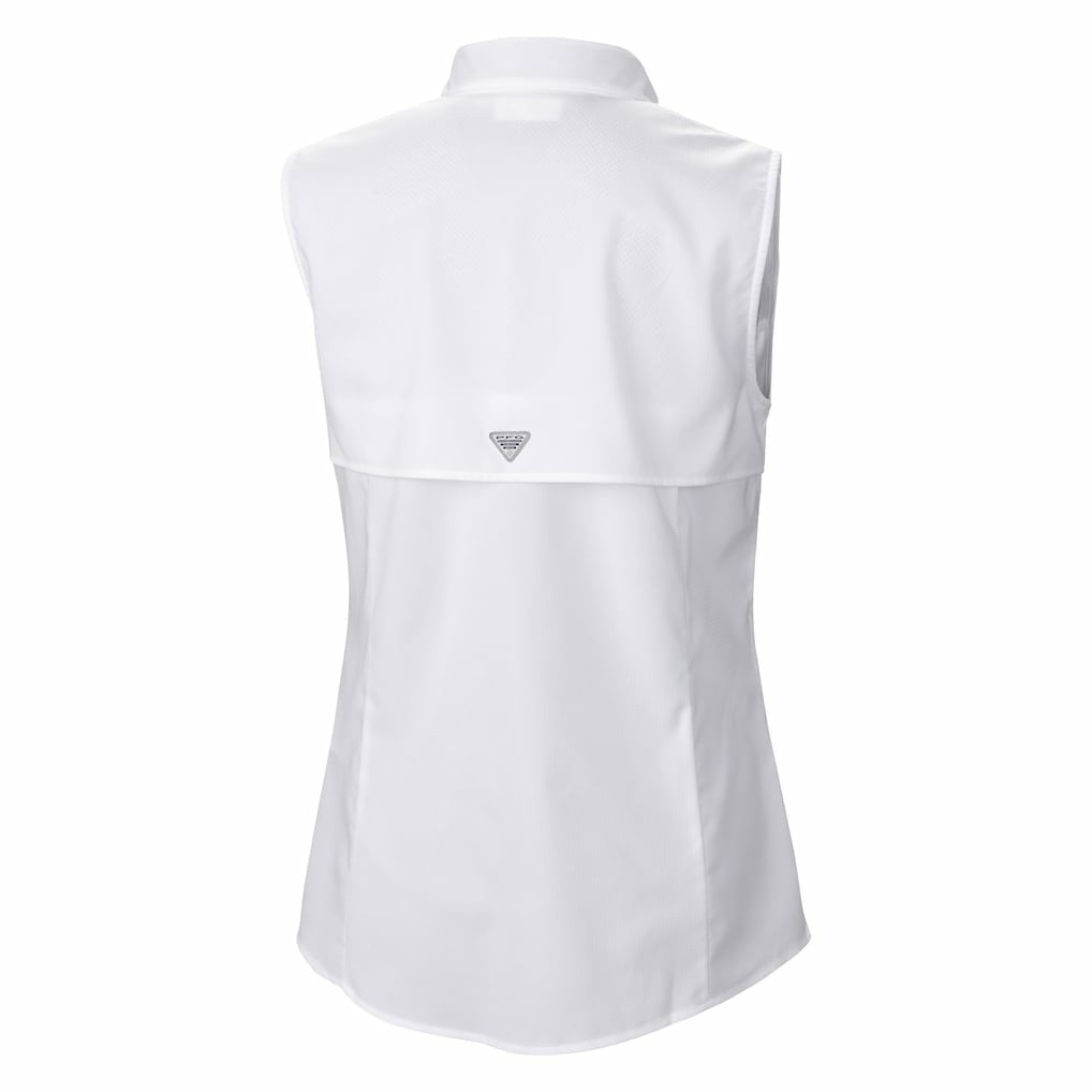 Pittsburgh Steelers Women's PFG Tamiami Omni-Shade Sleeveless Button-Up Shirt - White sale