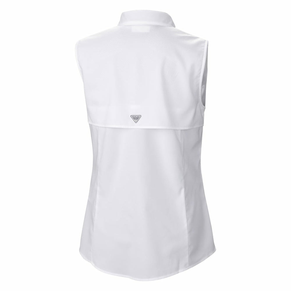 Pittsburgh Steelers Women's PFG Tamiami Omni-Shade Sleeveless Button-Up Shirt - White sale