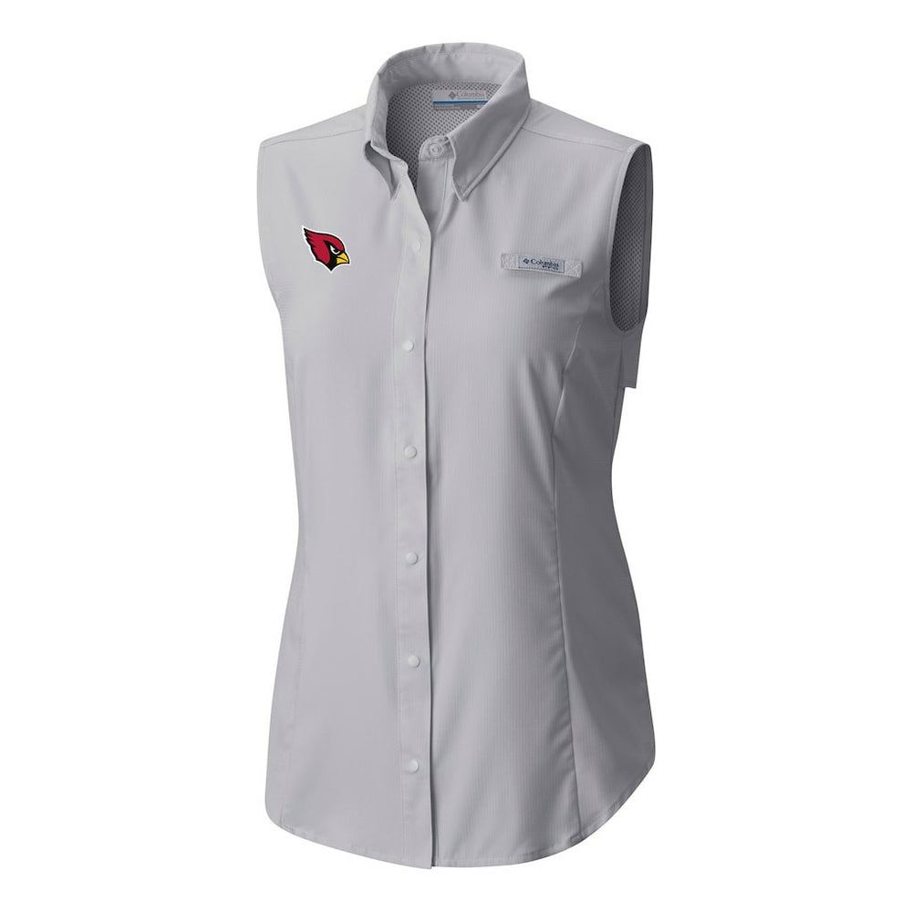 Arizona Cardinals Women's PFG Tamiami Omni-Shade Sleeveless Button-Up Shirt - Gray outlet
