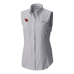 Arizona Cardinals Women's PFG Tamiami Omni-Shade Sleeveless Button-Up Shirt - Gray outlet