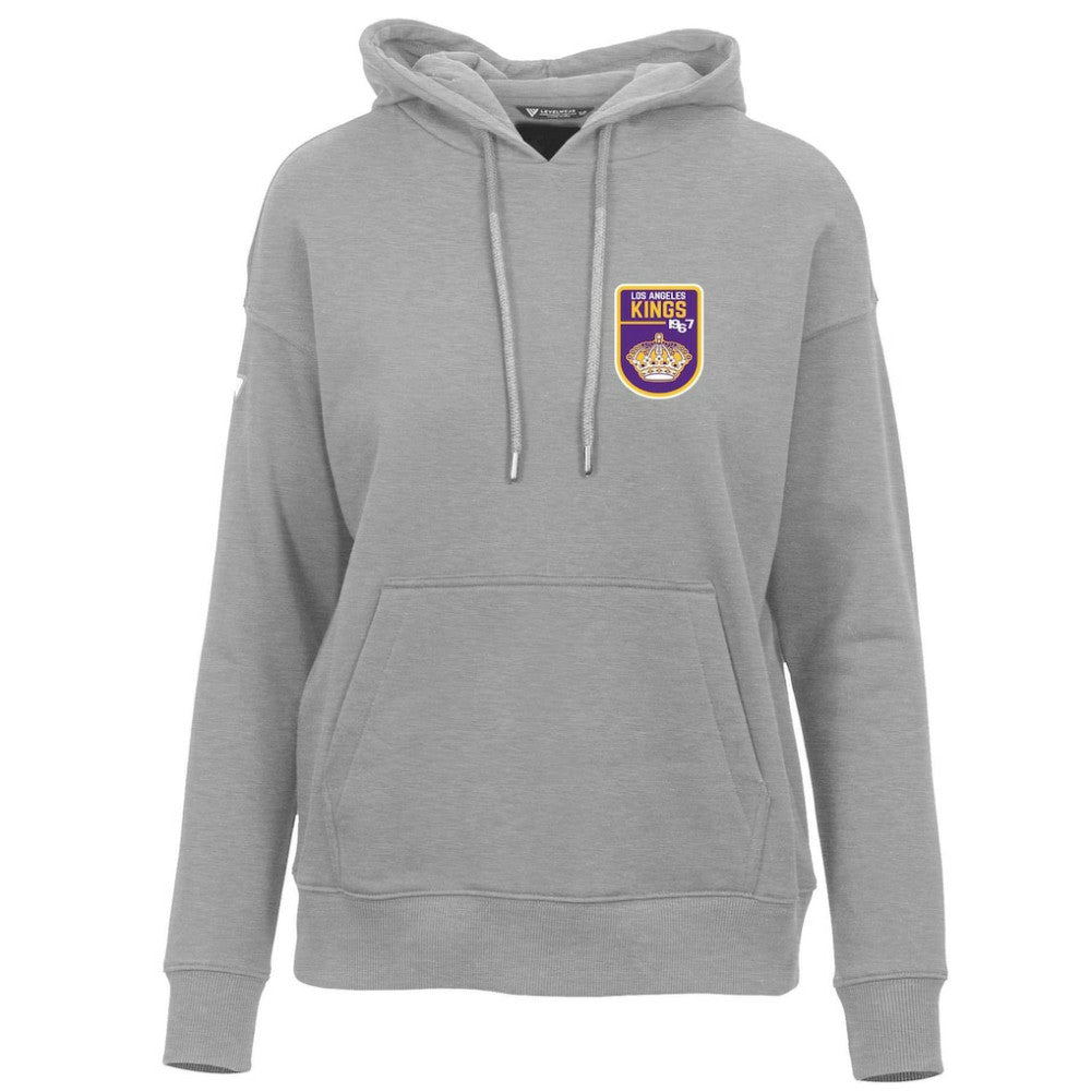 Los Angeles Kings Levelwear Women's Retro Adorn Pullover Hoodie Gray