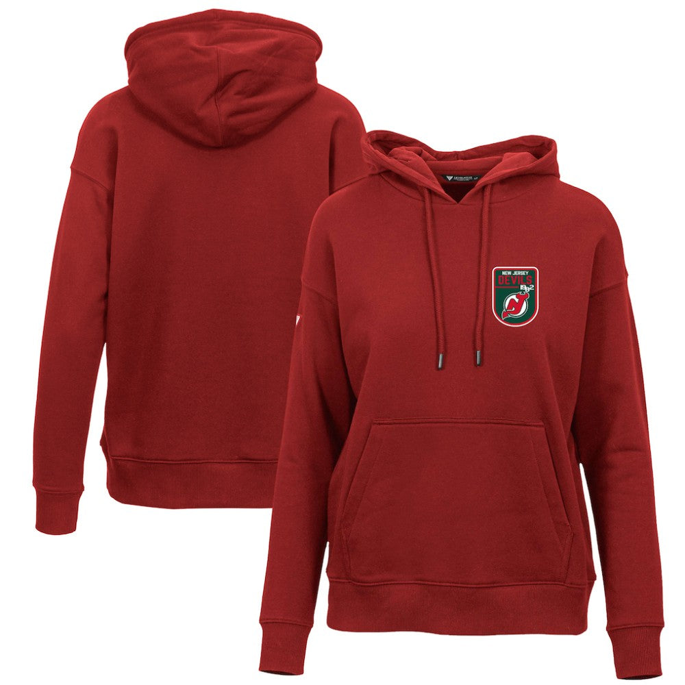 New Jersey Devils Levelwear Women's Retro Adorn Pullover Hoodie Red