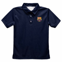 Barcelona Vive La Fete Youth Solid Polo - Navy cheap