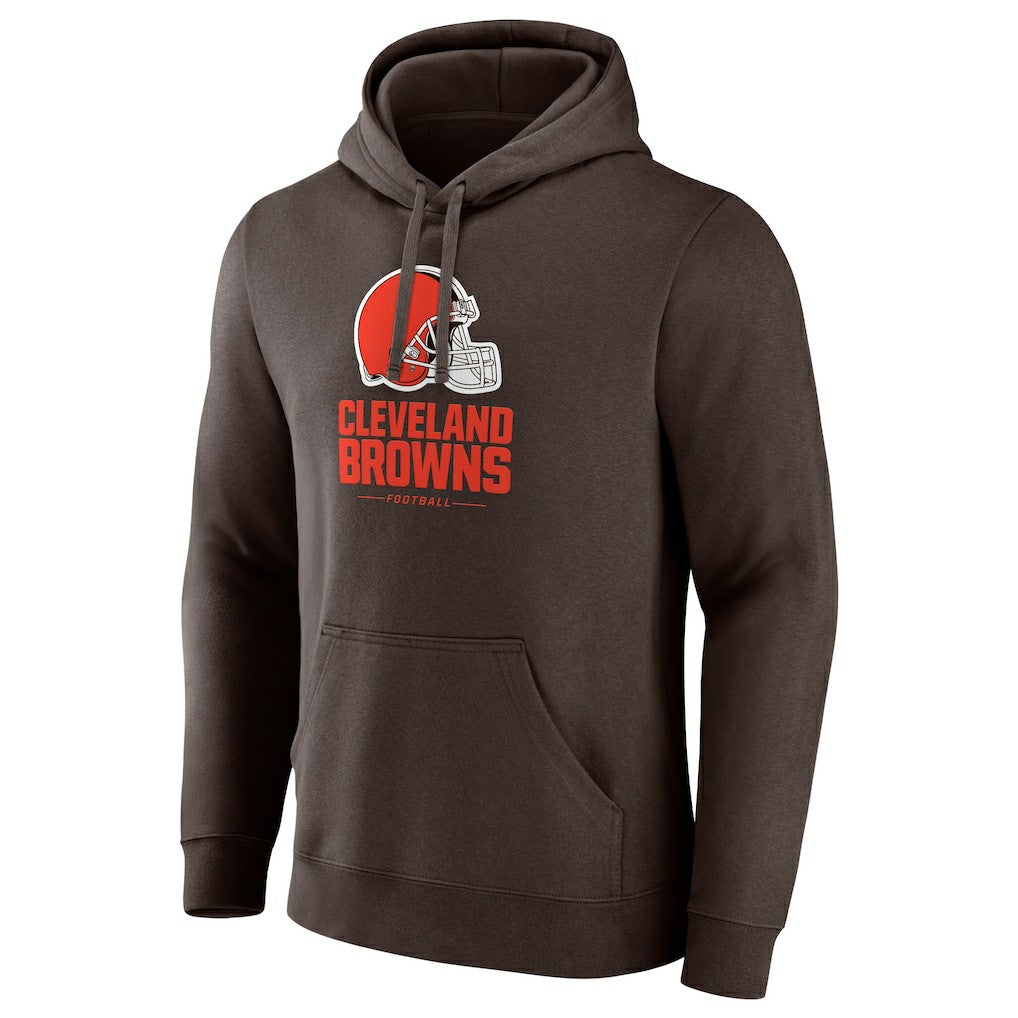 Cleveland Browns Team Lockup Pullover Hoodie - Brown discount