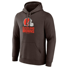 Cleveland Browns Team Lockup Pullover Hoodie - Brown discount