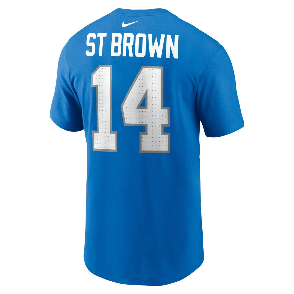 Amon-Ra St. Brown Detroit Lions Name & Number T-Shirt - Blue | Nike outlet