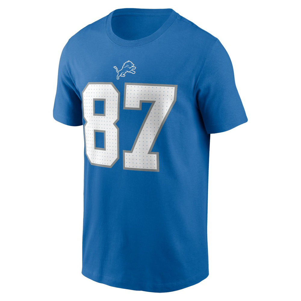 Sam LaPorta Detroit Lions Name & Number T-Shirt - Blue | Nike cheap