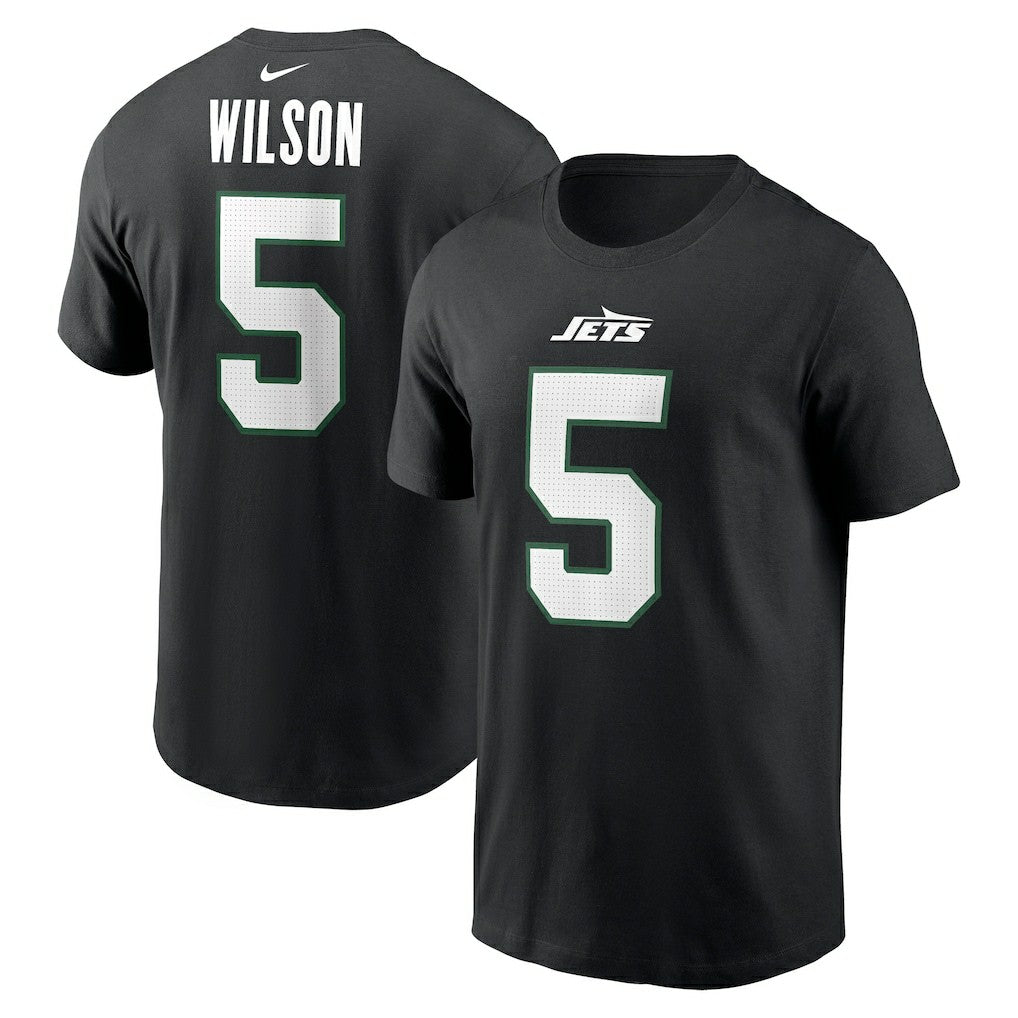 Garrett Wilson New York Jets Name & Number T-Shirt - Black | Nike outlet