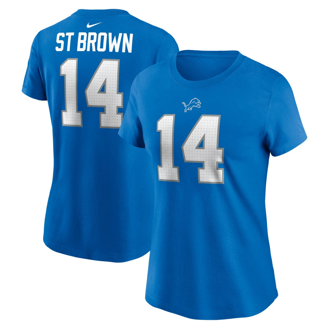 Amon-Ra St. Brown Detroit Lions Women's Player Name & Number T-Shirt - Blue | Nike discount