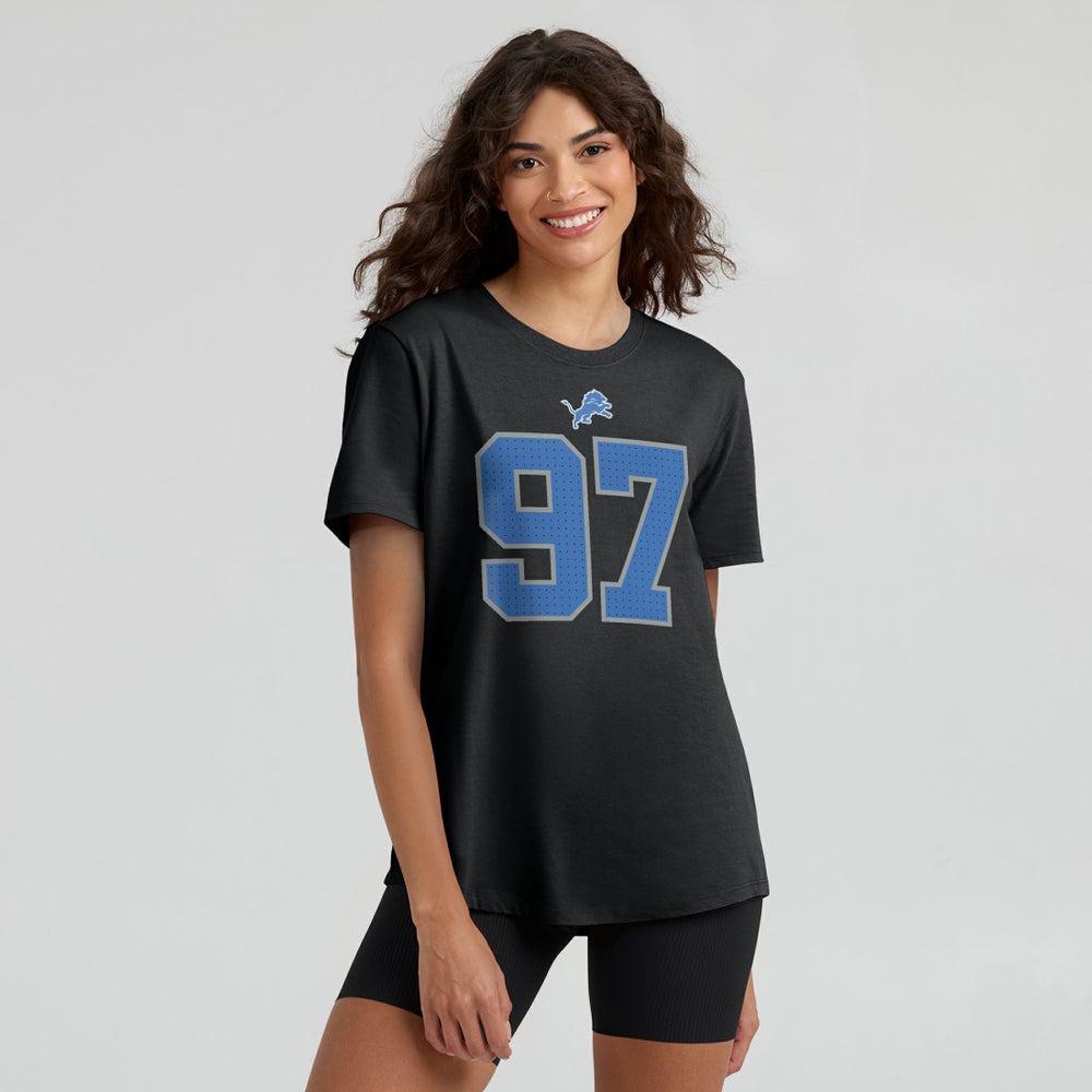 Aidan Hutchinson Detroit Lions Women's Player Name & Number T-Shirt - Black | Nike online