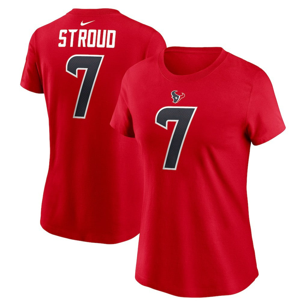 C.J. Stroud Houston Texans Women's Player Name & Number T-Shirt - Red | Nike sale