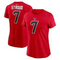 C.J. Stroud Houston Texans Women's Player Name & Number T-Shirt - Red | Nike sale