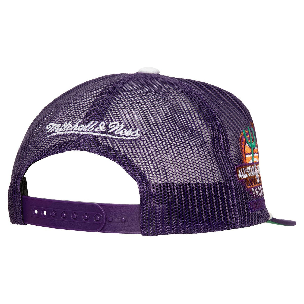 Phoenix Suns Roper Meshback Trucker Snapback Hat - Purple | Mitchell & Ness shop