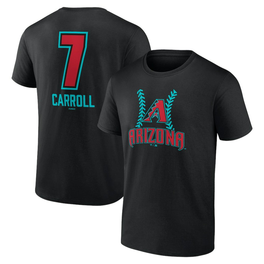 Corbin Carroll Arizona Diamondbacks Name & Number Fastball T-Shirt - Black