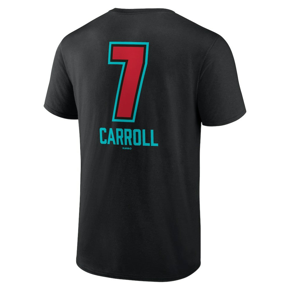 Corbin Carroll Arizona Diamondbacks Name & Number Fastball T-Shirt - Black