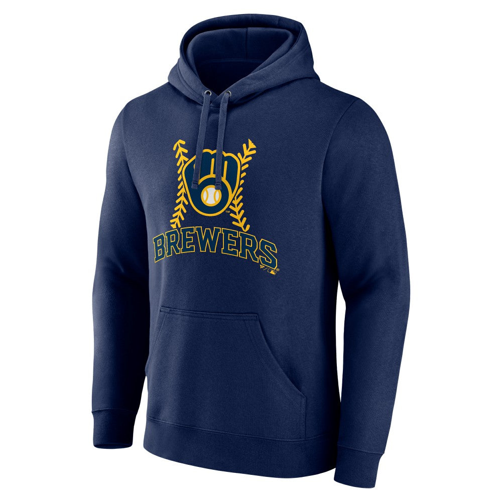 Christian Yelich Milwaukee Brewers Name & Number Fastball Pullover Hoodie - Navy