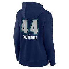 Julio Rodríguez Seattle Mariners Women's Name & Number Fastball Pullover Hoodie - Navy
