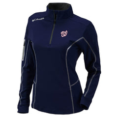Washington Nationals Women's Omni-Wick Shotgun Quarter-Zip Pullover Top - Navy | Columbia