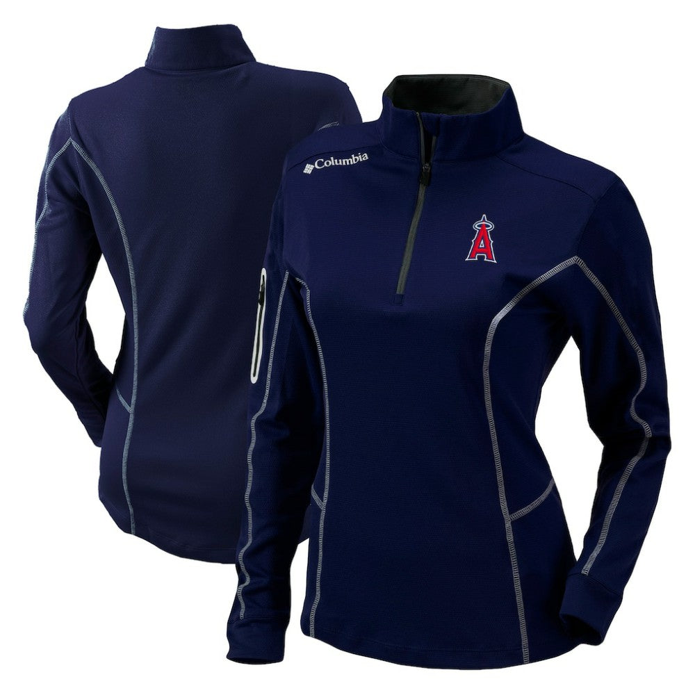 Los Angeles Angels Women's Omni-Wick Shotgun Quarter-Zip Pullover Top - Navy | Columbia