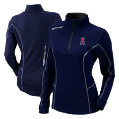 Los Angeles Angels Women's Omni-Wick Shotgun Quarter-Zip Pullover Top - Navy | Columbia
