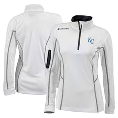 Kansas City Royals Women's Omni-Wick Shotgun Quarter-Zip Pullover Top - White | Columbia