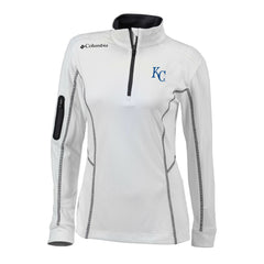 Kansas City Royals Women's Omni-Wick Shotgun Quarter-Zip Pullover Top - White | Columbia