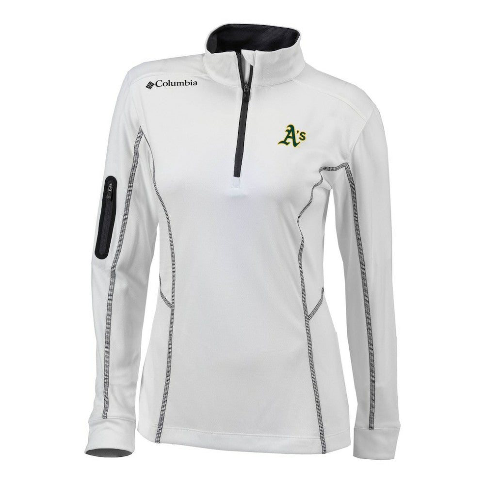 Athletics Women's Omni-Wick Shotgun Quarter-Zip Pullover Top - White | Columbia