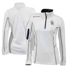 Colorado Rockies Women's Omni-Wick Shotgun Quarter-Zip Pullover Top - White | Columbia