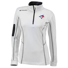 Toronto Blue Jays Women's Omni-Wick Shotgun Quarter-Zip Pullover Top - White | Columbia