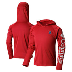 Boston Red Sox Youth Terminal Tackle Long Sleeve Hoodie T-Shirt - Red | Columbia