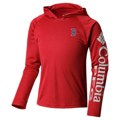 Boston Red Sox Youth Terminal Tackle Long Sleeve Hoodie T-Shirt - Red | Columbia
