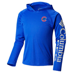 Chicago Cubs Youth Terminal Tackle Long Sleeve Hoodie T-Shirt - Royal | Columbia