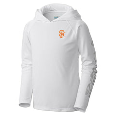 San Francisco Giants Youth Terminal Tackle Long Sleeve Hoodie T-Shirt - White | Columbia