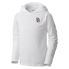 San Diego Padres Youth Terminal Tackle Long Sleeve Hoodie T-Shirt - White | Columbia