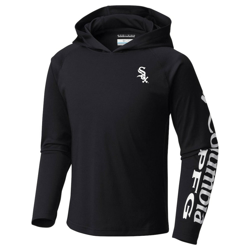 Chicago White Sox Youth Terminal Tackle Long Sleeve Hoodie T-Shirt - Black | Columbia