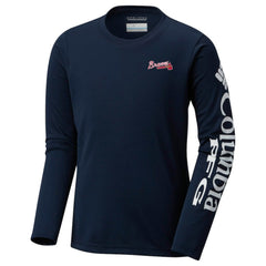 Atlanta Braves Youth Terminal Tackle Long Sleeve T-Shirt - Navy | Columbia