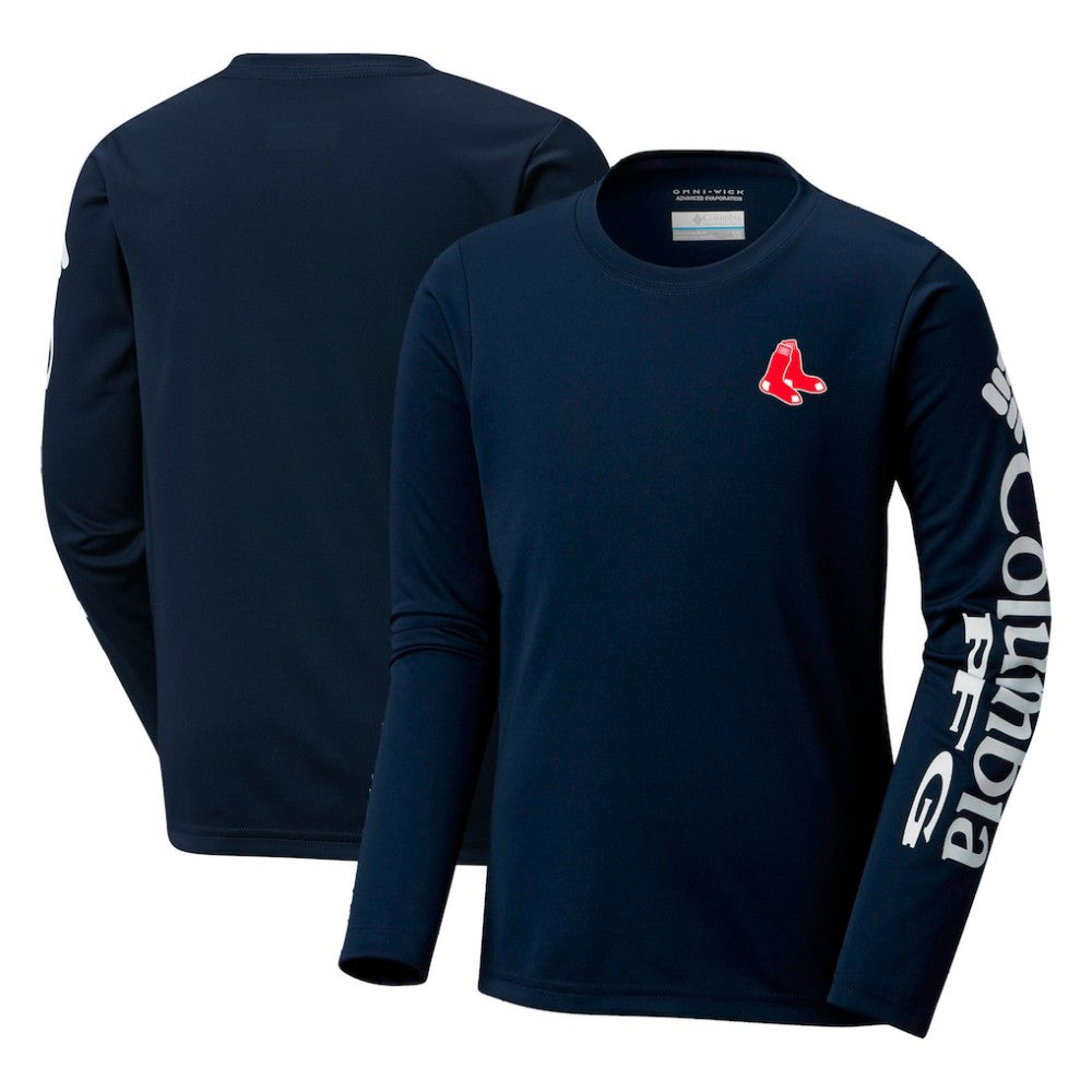Boston Red Sox Youth Terminal Tackle Long Sleeve T-Shirt - Navy | Columbia