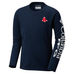 Boston Red Sox Youth Terminal Tackle Long Sleeve T-Shirt - Navy | Columbia