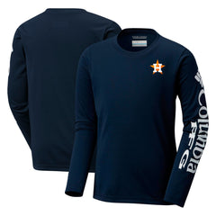 Houston Astros Youth Terminal Tackle Long Sleeve T-Shirt - Navy | Columbia