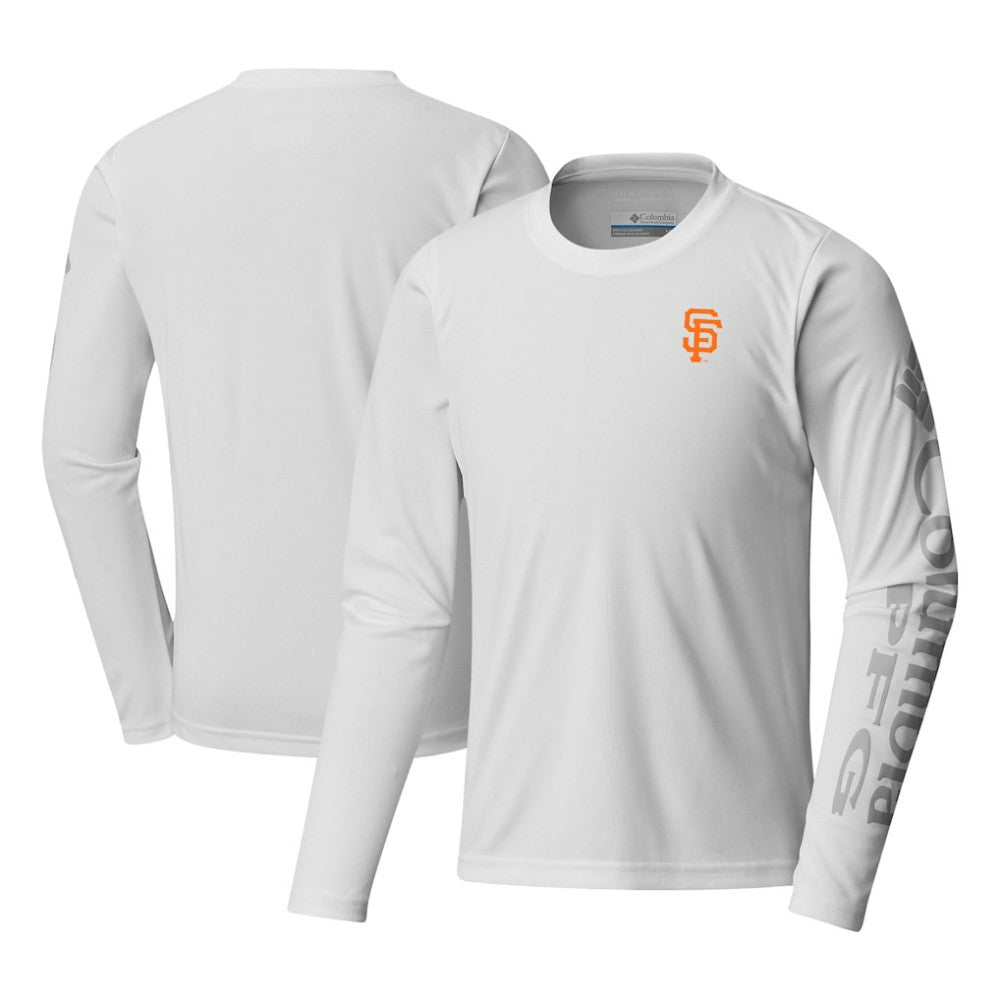 San Francisco Giants Youth Terminal Tackle Long Sleeve T-Shirt - White | Columbia