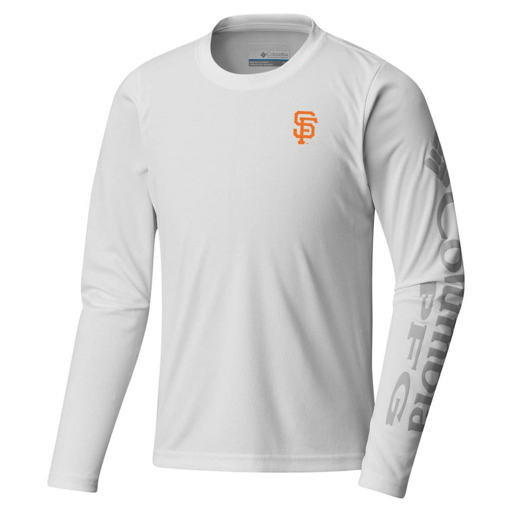 San Francisco Giants Youth Terminal Tackle Long Sleeve T-Shirt - White | Columbia