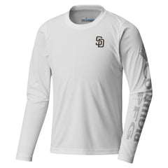 San Diego Padres Youth Terminal Tackle Long Sleeve T-Shirt - White | Columbia