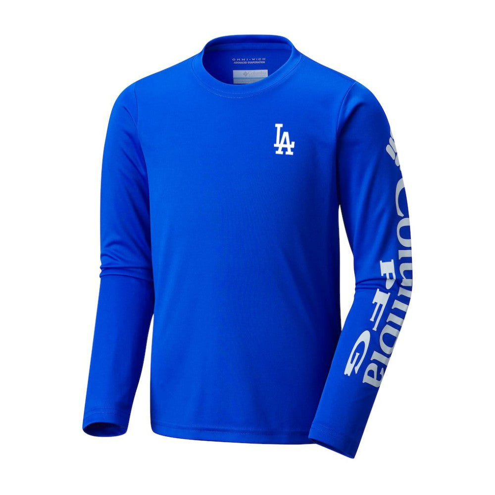 Los Angeles Dodgers Youth Terminal Tackle Long Sleeve T-Shirt - Royal | Columbia