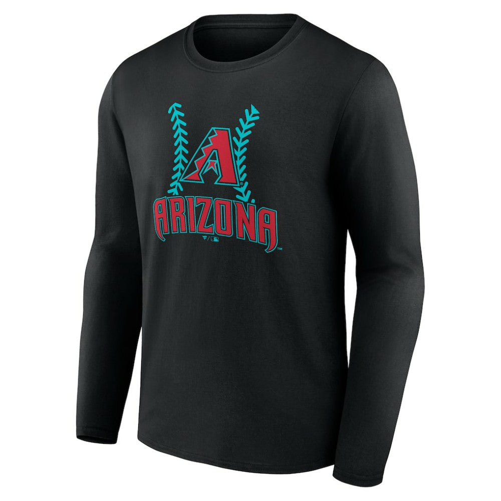 Ketel Marte Arizona Diamondbacks Name & Number Fastball Long Sleeve T-Shirt - Black
