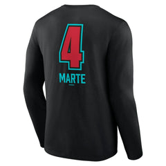 Ketel Marte Arizona Diamondbacks Name & Number Fastball Long Sleeve T-Shirt - Black