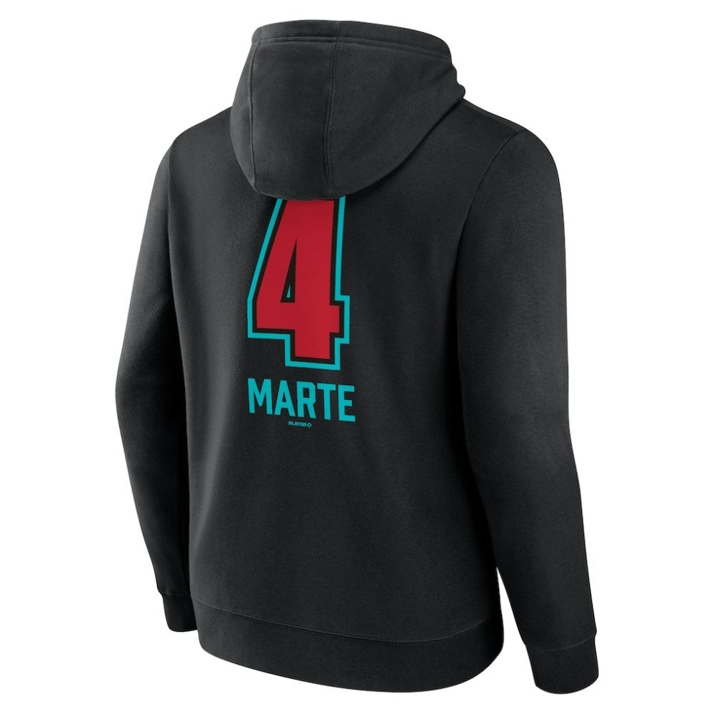 Ketel Marte Arizona Diamondbacks Name & Number Fastball Pullover Hoodie - Black