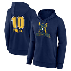Sal Frelick Milwaukee Brewers Women's Name & Number Fastball Pullover Hoodie - Navy