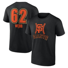 Logan Webb San Francisco Giants Name & Number Fastball T-Shirt - Black